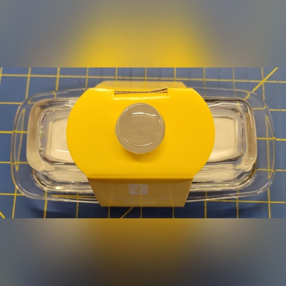 Libbey Clear Glass Butter Dish - Picture 3 of 4